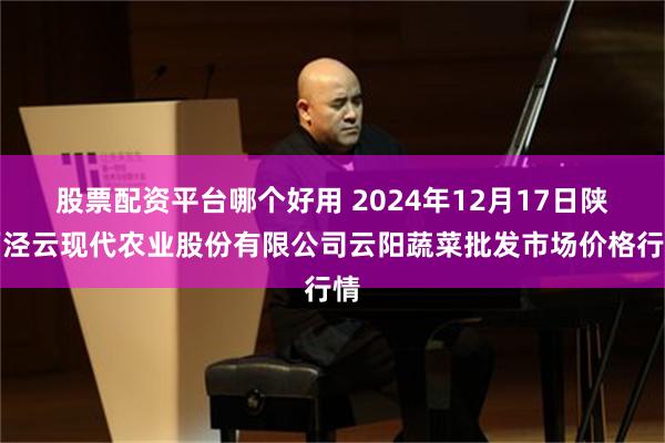 股票配资平台哪个好用 2024年12月17日陕西泾云现代农业股份有限公司云阳蔬菜批发市场价格行情